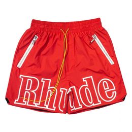 Top quality designer shorts summer fashion beach shorts Mens Womens street wear red blue black loose ligthweight shorts rhude shorts mens short European Size S-XL 2-1