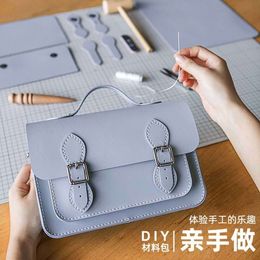Evening Bags DIY Leather Craft Shoulder 2518CM Pendant Sewing Pvc Parts Sew Yourself Handmade Handbag Material Set 230320