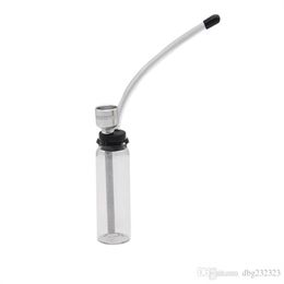 Smoking Pipes Aluminum water pipe transparent bottle body pipe portable pipe easy to clean and carry