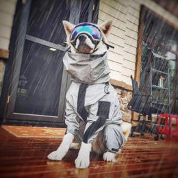 Dog Apparel Large Pet Raincoat Waterproof Rain Clothes Jumpsuit For Big Medium Small Whole Body Reflection Outdoor Clothing CoatDog