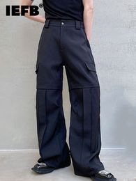 Men's Pants IEFB Fashionable Men Casual Pants Pocket Slim Thin Loose Solid Color Loose Korean Style Temperament 9A1608 230320