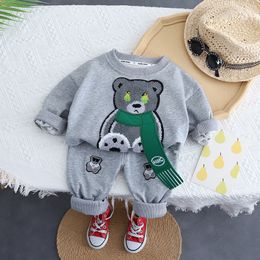 Baby Boys Clothes Spring Autumn Baby Clothes Set Cotton Kids Clothing Bear Long Sleeve Outfits 2Pcs Baby tracksuit Set