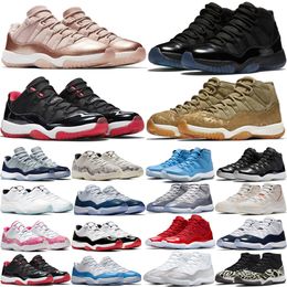 Jumpman 11 Basketballschuhe Herren Womens Pure Violet Playoffs gezüchtete Legende Gamma Blau Jubilee Space Jam Concord 45 Low Citrus Cherry Cap und Kleid -Turnschuhe