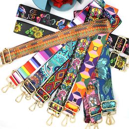 Bag Parts Accessories NylonCotton Strap Women Coloured Straps for Crossbody Messenger Shoulder Adjustable Belts Handbag 230320