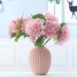 Decorative Flowers Artificial 154 Pieces Hydrangea Feel Film Flower DIY Bouquet Wedding Arrangement Design Home Living Room Decor