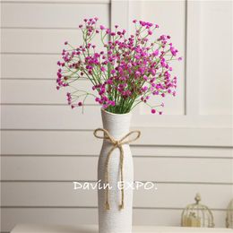 Decorative Flowers 100 Heads Artificial False Baby's Breath Gypsophila Wedding Decoration Birthday DIY Po Props Flower Branch