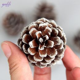 Christmas Decorations 6pcs Decoration Pine Cones Pinecone Xmas Year Holiday Party Ornament For Home Supplies Tree