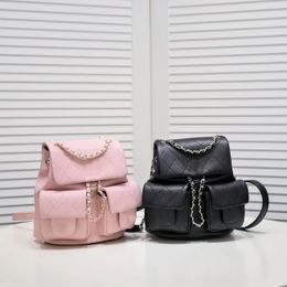 Designer handbag 2023 spring the new backpack bag fashion leather handbag caviar leather chain bag