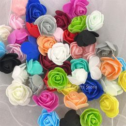 Decorative Flowers Artificial Rose 3.5cm Foam Wedding Christmas For Home Diy Gifts Box PE Roses Of Teddy Bear Handmade
