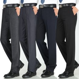 Men's Pants Summer Men's Trousers High Waist Loose Business Casual Suit Thin Section Non-iron Professional Dress