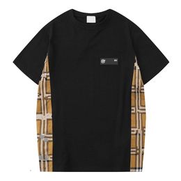 Luxury T Shirt Men s Women Designer T Shirts Short Summer Fashion Brown Cheque print Casual with Brand Letter High Quality Designers t-shirt