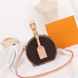 5a Designer Boite Chapeau Round Bag Cake Cowhide Shoulder Crossbody Bags Nano Handbags Clutchs Women Phone Camera Purses