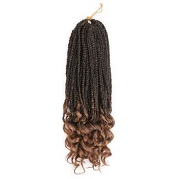 Curly End 3D Split Twist Hair 100% Synthetic Box Braid Crochet Hair 18 Inch