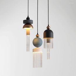 Pendant Lamps Nordic LED Glass Luster Lamp Lights Romantic Hanging Indoor Lighting Chandeliers Kitchen Restaurant Light Fixtures