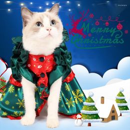 Cat Costumes Dog Christmas Costume Winter Pet Clothes Tree Dress Warm Outfits For Small Year Clothing