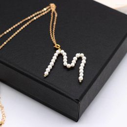Chains Fashion Simple Wind Handmade Pearl Choker Personality Collar Necklace 974