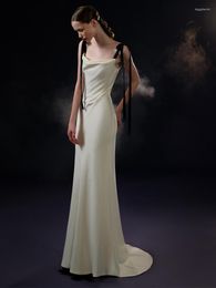Party Dresses Wedding Satin Luxury Prom Gowns Bridal Guest Robe Sexy Summer Elegant Slip Skirt Courtyard White Custom Made