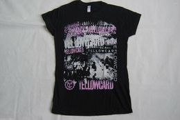 Men's T Shirts YELLOWCARD PINK COLLAGE LADIES SKINNY SHIRT LARGE OFFICIAL OCEAN AVENUE(1)