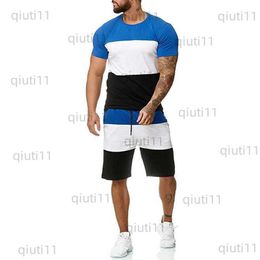 Men's Tracksuits New Mens Sets Mens 2 Piece Outfit Sport Set Short Sleeve t shirt and shorts Summer Leisure Casual Short Thin Sets Suits T230321