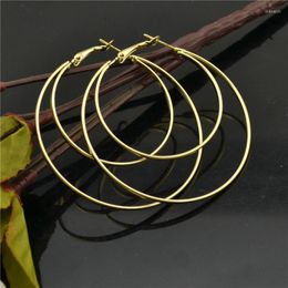 Hoop Earrings For Women Big Circle Crescent Shape Simple Casual Fashion Jewellery Accessories Wholesale 2023 Youth Ladies