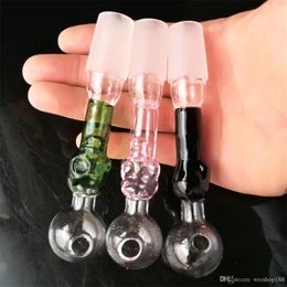 Colour frosted pot mouth straight pastern bone Wholesale Glass bongs Oil Water Pipes Glass Pipe Oil Rigs Smoking