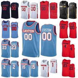 Basketball Dayton Flyers 15 DaRon Holmes II Jerseys College 2 Toumani Camara 22 Mustapha Amzil 24 Elvis 11 Malachi Smith 4 Koby Brea 23 R.J Blakney Stitched Shirt NCAA