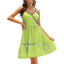 Casual Dresses Joy'S Dress Inside Out Sling Dress Summer Dress Sling Sexy A Line Dress Fashion Female Dress Inside Out Joy Flowers Green 230321
