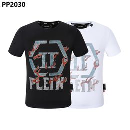 PLEIN BEAR T SHIRT Mens Designer Tshirts Brand Clothing Rhinestone PP Skull Men T-SHIRT ROUND NECK SS SNAKE PLEIN WITH CRYSTALS Tshirt Top Tees 161698