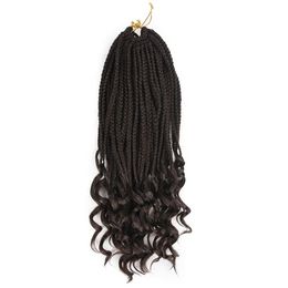 Synthetic Crochet Braids For Hair Extension Curly Ends Box Braids Ombre Crochet Hair Extension