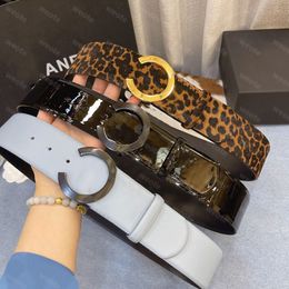Top Leopard Stampa cintura per donne Larghezza 5 cm Lettera di pelle di brevetto Lettera di design Cinture Designer Cinghia Cintura Fashi