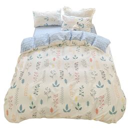 Bedding sets Pastoral Style Floral 100 Pure Cotton Duvet Cover OnePiece Double All Single Dormitory Quilt Sheets 230321
