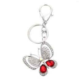 Keychains Keychain Key Pendant Butterflies Keyring Charms Ring Handbag Car Rhinestone Decorative Charm Women Crystal Decor Chain