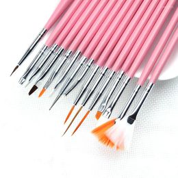 Nail Art Kits 15pcs Design Painting Tool Pen Polish Brush Set Kit Professional Brushes Styling Tools