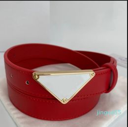 Men belt designer belt luxury belt Fashion buckle genuine leatherwidth 30 MM ceinture with case Gold silver metal triangle buckle for women designer