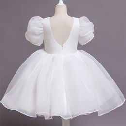 Girl's Dresses Girl Flower Dress Kids Bridemaid Wedding Dresses For Children White First Communion Ball Gowns Elegant Girls Boutique Party Wear