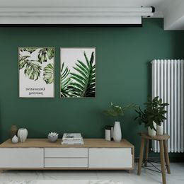 Wallpapers American Style Retro Ink Green Wallpaper Nordic TV Background Solid Color Bedroom Clothing Store Barber Shop