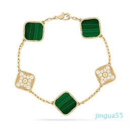 18 estilo de luxo de luxo pulsão jóias de designer para mulheres quatro folhas cleef amor charme pulseiras de natal presente sem desbotamento