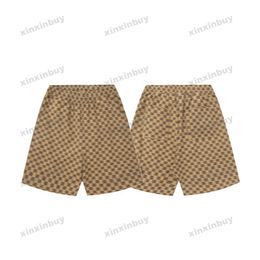 xinxinbuy Men women designer Shorts pant Blue double letter jacquard fabric Spring summer black blue green khaki XS-2XL