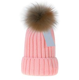 Big Boys Girls Brand Hats Caps Lovely Men Women Fox Hair Ball Wool Knitted Hat Warm In Autumn Winter Fashion Beanie Adults Cap