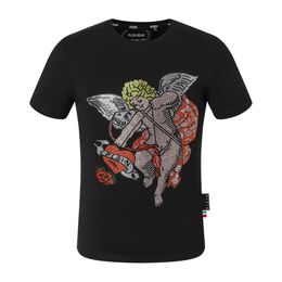 24ss Plein Bear t Shirt Mens Designer Tshirts Brand Clothing Rhinestone Pp Skull Men T-shirt Round Neck Ss Love and with Crystals Tshirt Top Tees 161696