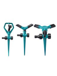 Watering Equipments 3Pcs/Set Lawn Sprinkler Automatic 360 Degree Rotating Garden Water Sprinklers Nozzle Irrigation System Pipe Hose Tools