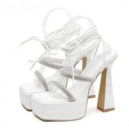 2023 Platform High Heels Sandals Women Fashion Sexy Open Toe Ankle Strap Club Pole Dancing Summer Ladies Shoes
