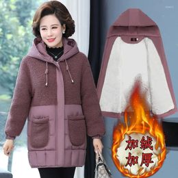 Women's Trench Coats High Quality Women Winter Down Parkas Plus Velvet Warm Jacket Middle Aged Mother Cotton Padded Coat Long Overcoat