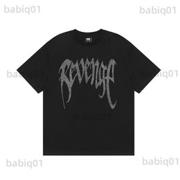 Men's T-Shirts New Novelty High 2021 Men REVENGE Punky Diamond T Shirts T-Shirt Hip Hop Skateboard Street Cotton T-Shirts Tee Top kenye #A136 T230321