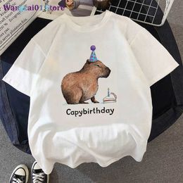 wangcai01 Men's T-Shirts Capybaras Tshirt Men Japanese Anime Streetwear T Shirt Ma Anime Harajuku Japanese Clothing 0321H23