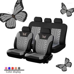 Car Seat Covers Carnong Auto Cover Stretch Jersey Fabric Butterfly Set Protector Female Laddy Vechile Interior Accessories