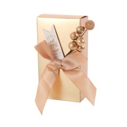 Other Event Party Supplies Gold Packaging Box Wedding Favor Candy Boxes for Gifts Baby Paper Bags Gift Box for Candles Baby Shower Christening Baptism 230321