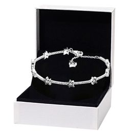 Celestial Stars Link Bracelet for Pandora autêntica Sterling Silver Hand Jóias de casamento para mulheres Bracelets de designer de presentes de namorada com caixa original