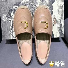 New Luxury Brand Design Goat Leather Woman Espadrilles Classical High Quality Slip On Loafers Comfortable Flat Fisherman Shoes mkjklip rh7000001