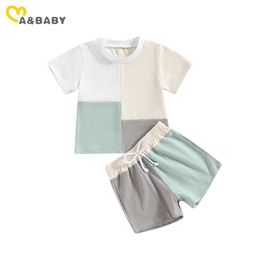 Clothing Sets mababy 03Y Toddler Newborn Infant Baby Boy Clothes Sets Casual Patchwork Tshirt Tops Shorts Outfits Summer Clothing Z0321